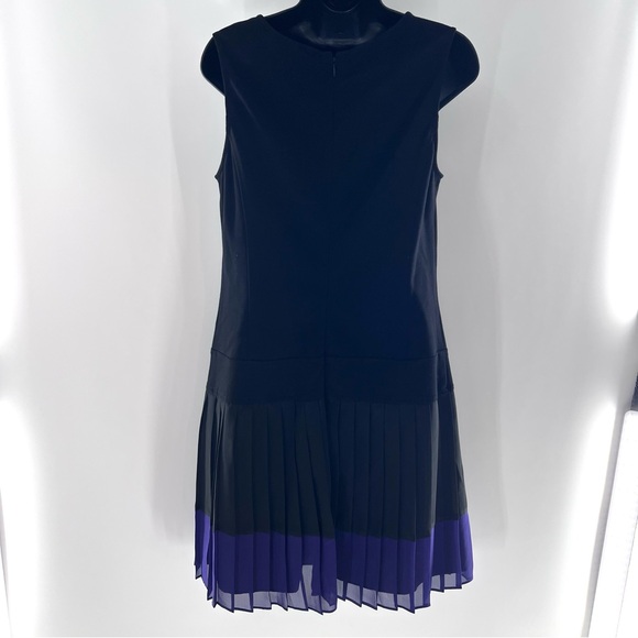 LOFT Black and Purple Mini Dress - Picture 14 of 16